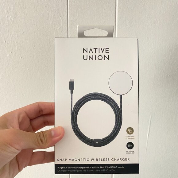 Native Union Snap Magnetic Wireless Charger 10ft USB-C Cosmos iPhone 12 or later - Picture 2 of 5